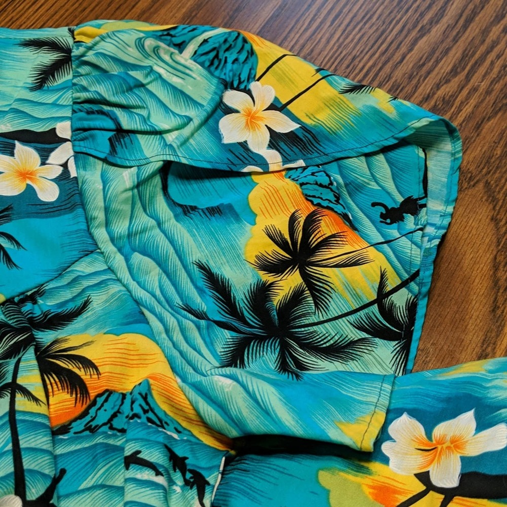 Winnie Fashion Hawaiian Dress Tropical Sunset Midi Small - Picture 10 of 10